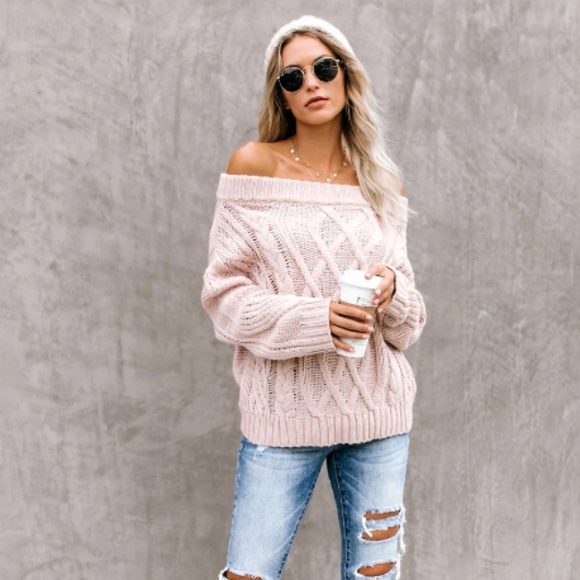 MARISSA Off Shoulder Knit Sweater - Picture 5 of 8